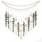 Artificial Hanging Eucalyptus Wall Decor Fake Greenery Leaves Wall Hanging Plants on Long Wooden Beads Garland Wall Art Large Boho Rustic Farmhouse Decor for Bathroom Bedroom Living Room Sage Green